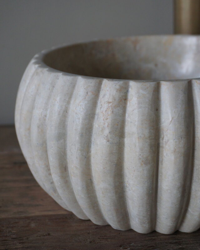 Rene Houtman Waskom Marmer Beige Rond Ø25 x 12 cm