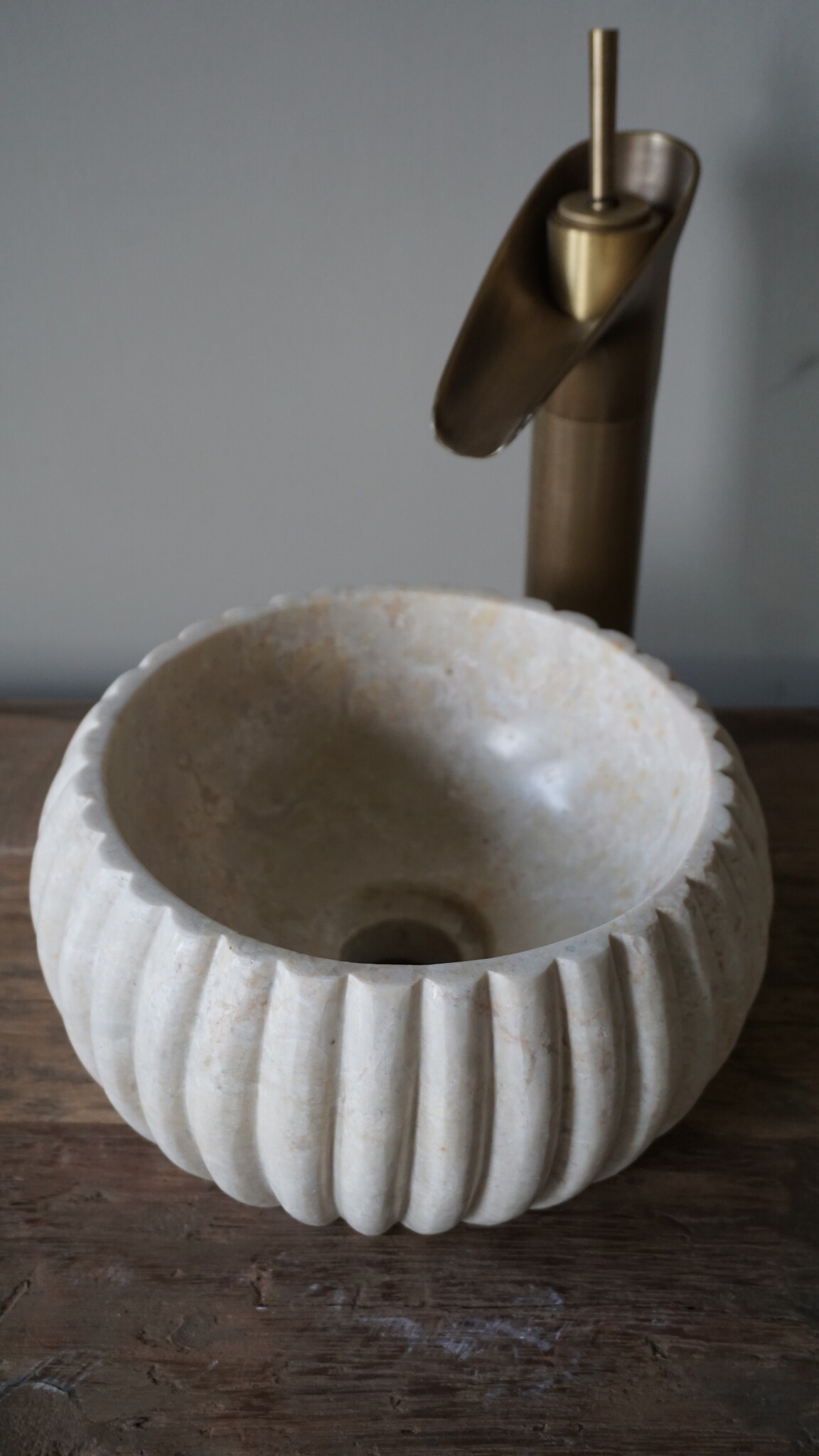 Rene Houtman Waskom Marmer Beige Rond Ø25 x 12 cm