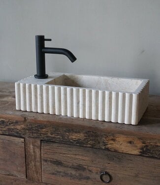 Rene Houtman Fontein Marmer Geribbeld B40 x D20 x H9 Cm