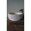 Waskom Marmer Rond Geribbeld Rond 40 x Hoog 14 Cm
