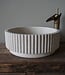 Rene Houtman Waskom Marmer Rond Geribbeld Rond 40 x Hoog 14 Cm