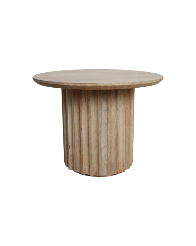 Raw Materials Amsterdam Bullnose Bijzettafel | Naturel | H40 x D55 cm