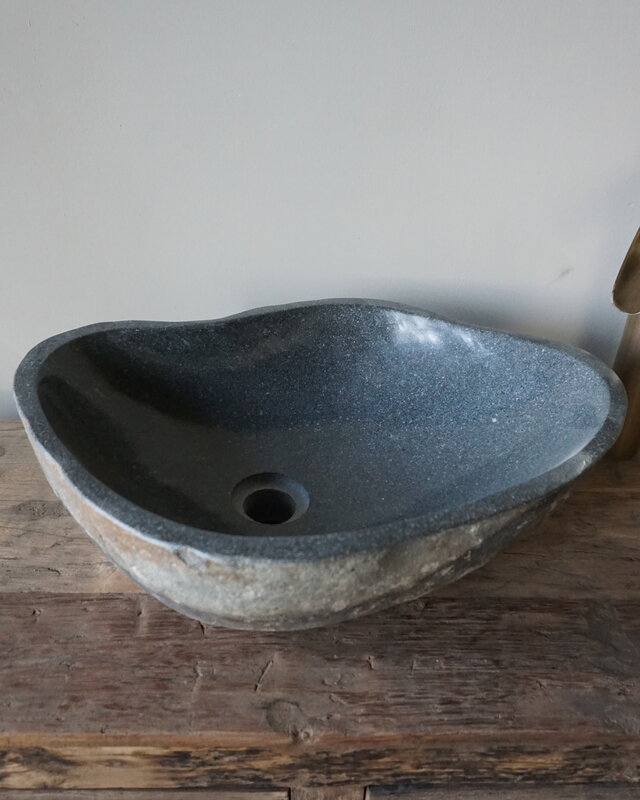 Rene Houtman Waskom Rivierkom Riviersteen - B50 x D35 x H16 Cm