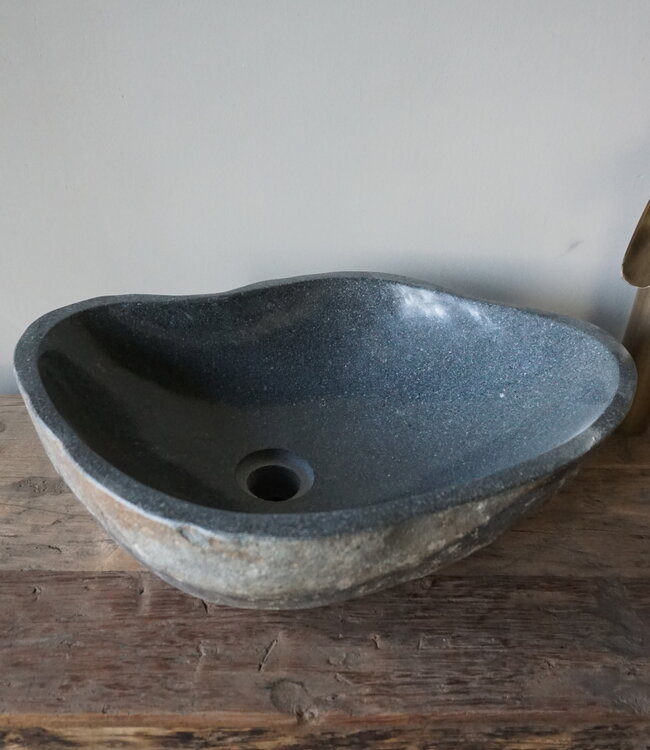 Rene Houtman Waskom Rivierkom Riviersteen - B50 x D35 x H16 Cm