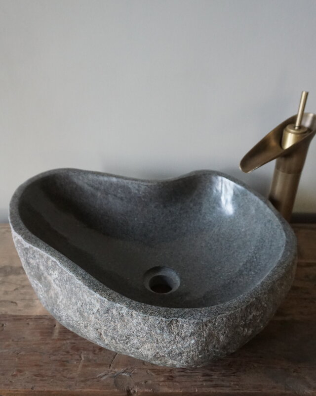 Rene Houtman Waskom Rivierkom Riviersteen - B48 x D37 x H15 Cm