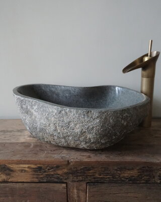 Rene Houtman Waskom Rivierkom Riviersteen - B48 x D37 x H15 Cm