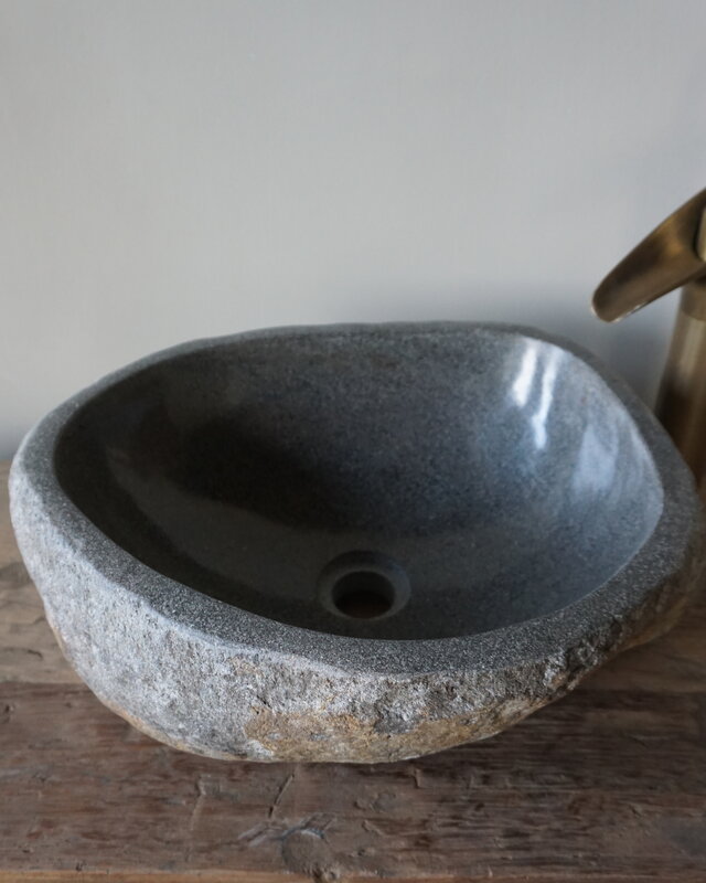 Rene Houtman Waskom Rivierkom Riviersteen - B43 x D34 x H16 Cm