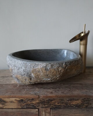 Rene Houtman Waskom Rivierkom Riviersteen - B43 x D34 x H16 Cm