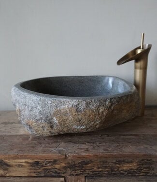Rene Houtman Waskom Rivierkom Riviersteen - B43 x D34 x H16 Cm