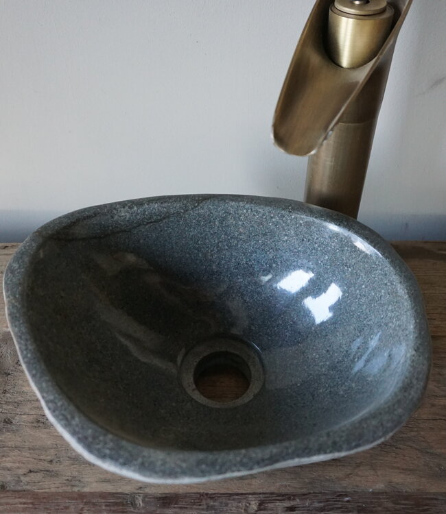 Rene Houtman Kleine Stenen Waskom Riviersteen B27 x D22 x H13 Cm