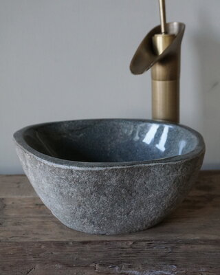 Rene Houtman Kleine Stenen Waskom Riviersteen B27 x D22 x H13 Cm