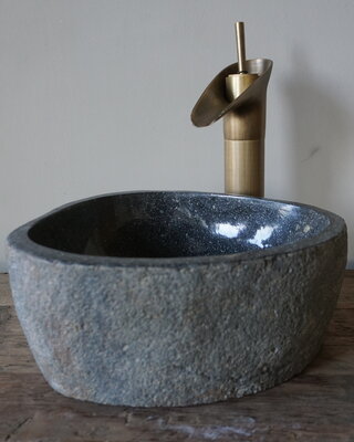 Rene Houtman Kleine Stenen Waskom Riviersteen B30 x D24 x H13 Cm