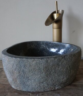 Rene Houtman Kleine Stenen Waskom Riviersteen B30 x D24 x H13 Cm