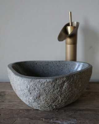 Rene Houtman Kleine Stenen Waskom Riviersteen B30 x D23 x H13 Cm
