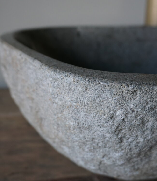 Rene Houtman Kleine Stenen Waskom Riviersteen B30 x D23 x H13 Cm