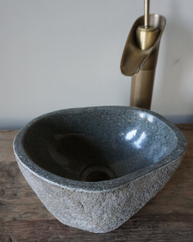 Rene Houtman Kleine Stenen Waskom Riviersteen B27 x D20 x H13 Cm