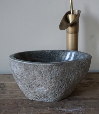 Rene Houtman Kleine Stenen Waskom Riviersteen B27 x D20 x H13 Cm
