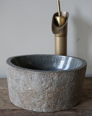 Rene Houtman Kleine Stenen Waskom Riviersteen B25 x D20 x H13 Cm