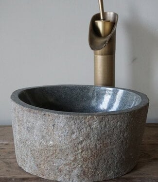 Rene Houtman Kleine Stenen Waskom Riviersteen B25 x D20 x H13 Cm