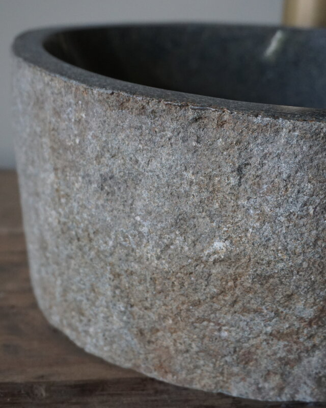 Rene Houtman Kleine Stenen Waskom Riviersteen B25 x D20 x H13 Cm