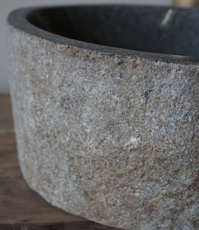 Rene Houtman Kleine Stenen Waskom Riviersteen B25 x D20 x H13 Cm