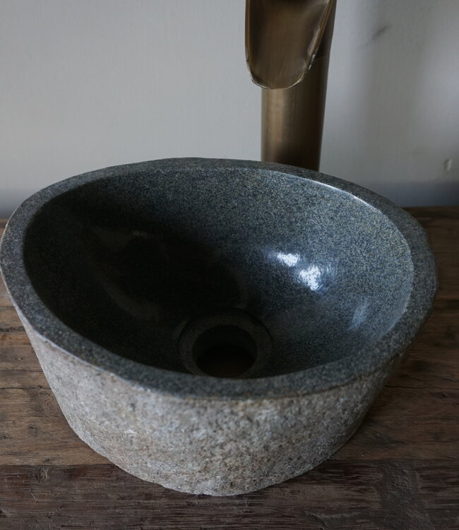 Rene Houtman Kleine Stenen Waskom Riviersteen B25 x D20 x H13 Cm