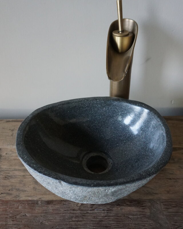 Rene Houtman Kleine Stenen Waskom Riviersteen B28 x D23 x H13 Cm