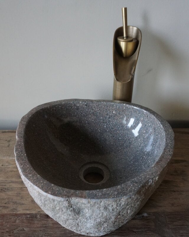 Rene Houtman Kleine Stenen Waskom Riviersteen B29 x D27 x H13 Cm