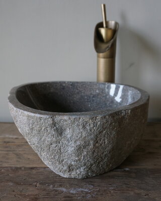 Rene Houtman Kleine Stenen Waskom Riviersteen B29 x D27 x H13 Cm