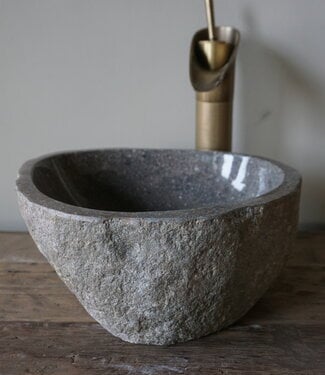Rene Houtman Kleine Stenen Waskom Riviersteen B29 x D27 x H13 Cm