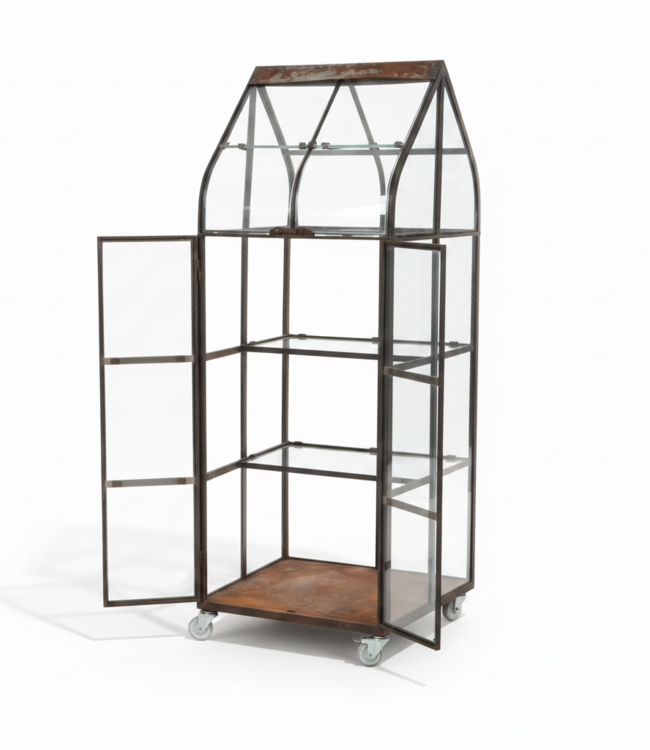 Rene Houtman Kruidenkas Sannie 2-Deurs H184 x B69 x D62 Cm Ijzer/Glas