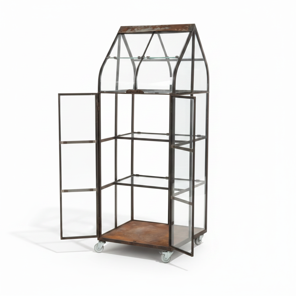 Rene Houtman Kruidenkas Sannie 2-Deurs H184 x B69 x D62 Cm Ijzer/Glas