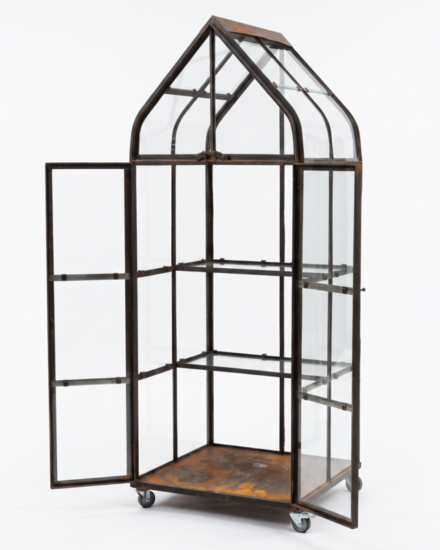 Rene Houtman Kruidenkas Jannie 2-Deurs H185 x B65 x D65 Cm Ijzer/Glas