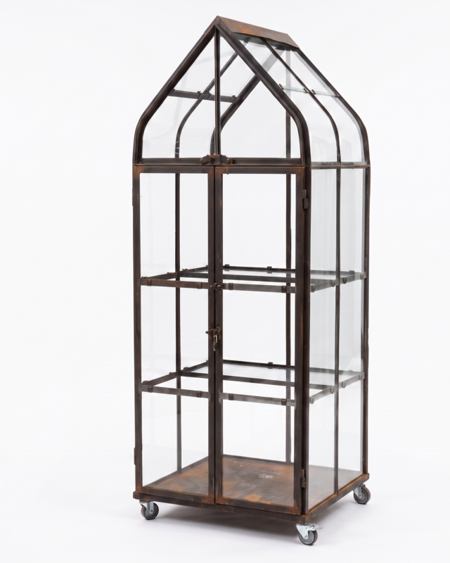 Rene Houtman Kruidenkas Jannie 2-Deurs H185 x B65 x D65 Cm Ijzer/Glas