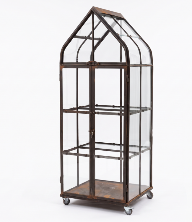 Rene Houtman Kruidenkas Jannie 2-Deurs H185 x B65 x D65 Cm Ijzer/Glas