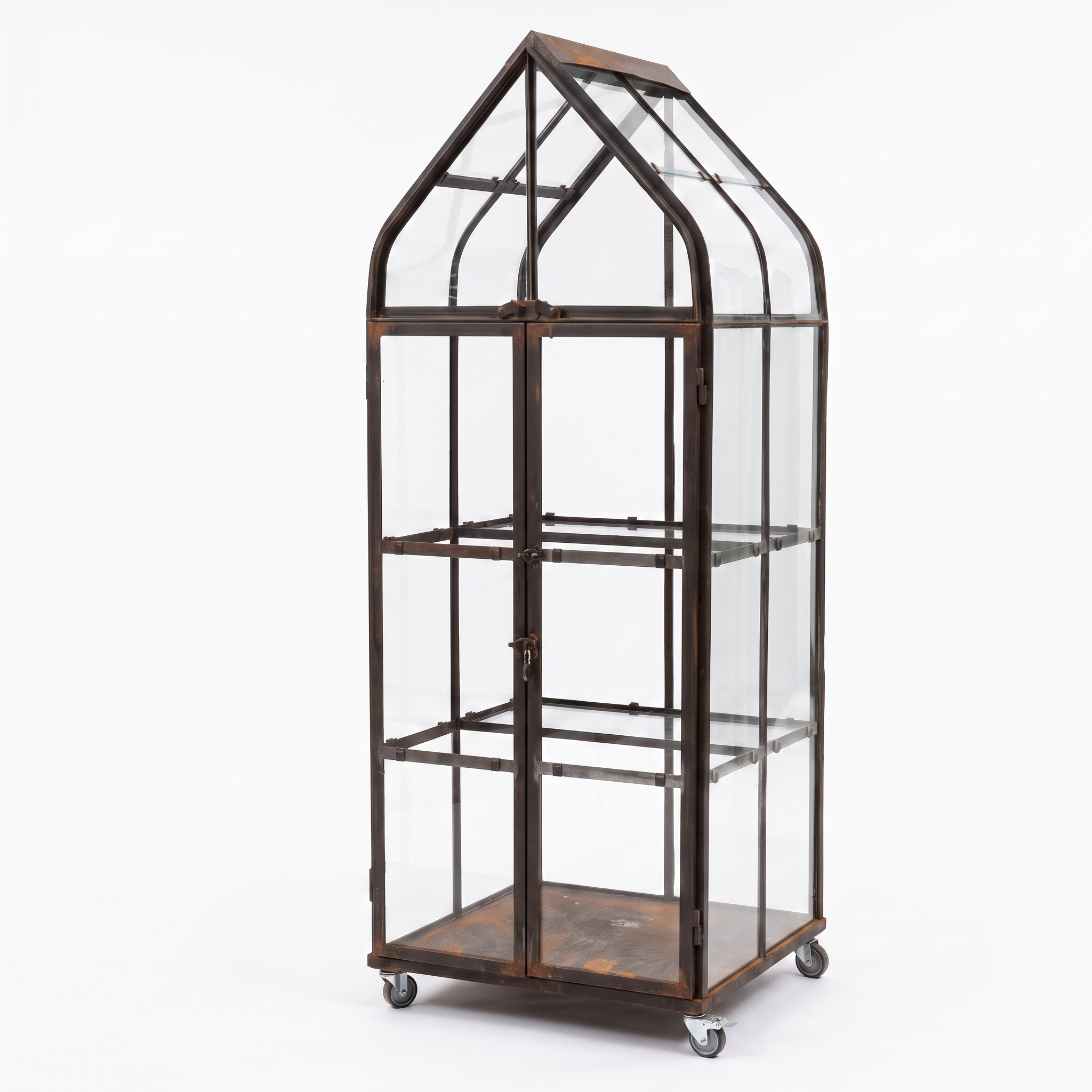 Rene Houtman Kruidenkas Jannie 2-Deurs H185 x B65 x D65 Cm Ijzer/Glas