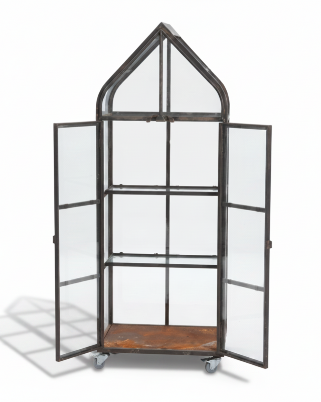Rene Houtman Kruidenkas Goosje 2-Deurs H180 x B66 x D45 Cm Ijzer/Glas