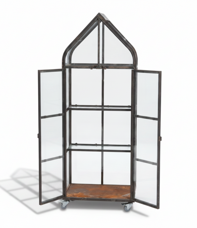 Rene Houtman Kruidenkas Goosje 2-Deurs H180 x B66 x D45 Cm Ijzer/Glas
