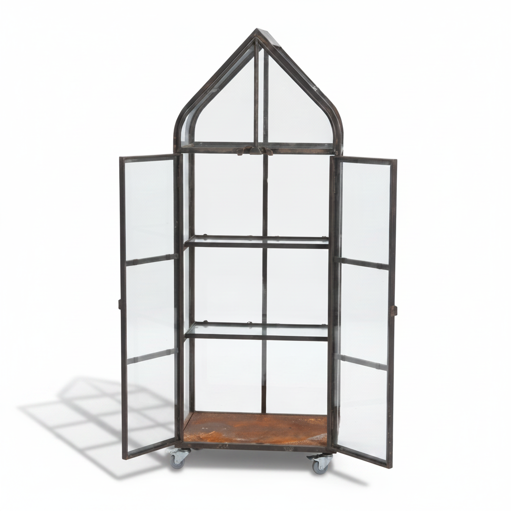 Rene Houtman Kruidenkas Goosje 2-Deurs H180 x B66 x D45 Cm Ijzer/Glas