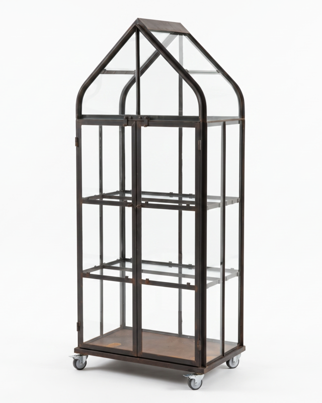 Rene Houtman Kruidenkas Goosje 2-Deurs H180 x B66 x D45 Cm Ijzer/Glas