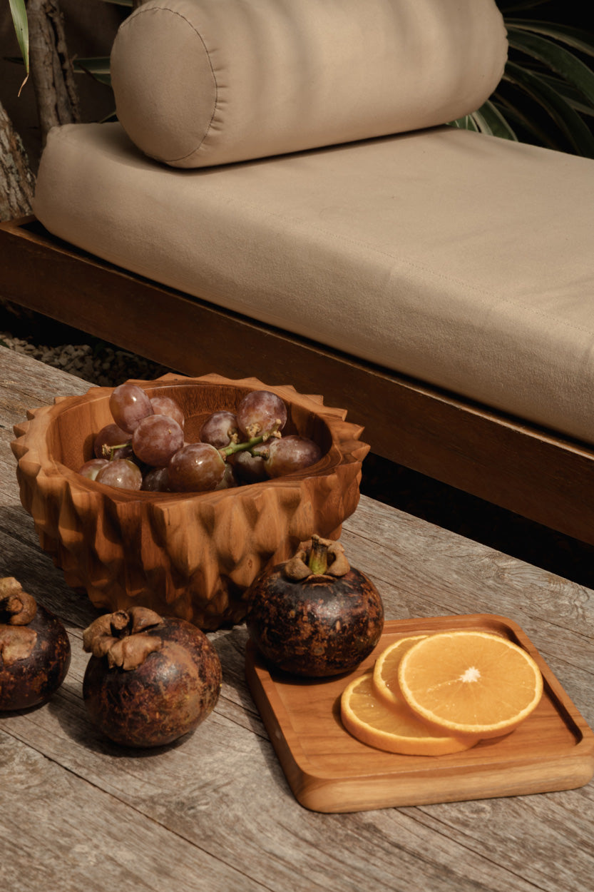 Bazar Bizar Antwerp Het vierkante teakbord - naturel - XS