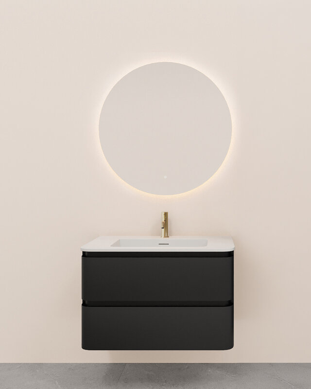 Rene Houtman Badkamermeubel Novira | Mat Zwart | 80 cm | Stel Samen