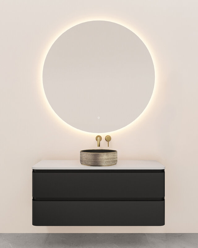 Rene Houtman Badkamermeubel Novira | Mat Zwart | 120 cm | Stel Samen