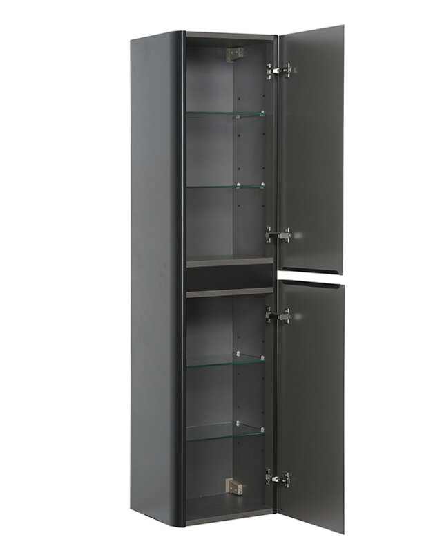 Rene Houtman Badkamerkast Novira | Mat Zwart | 160 x 40 x 35 cm