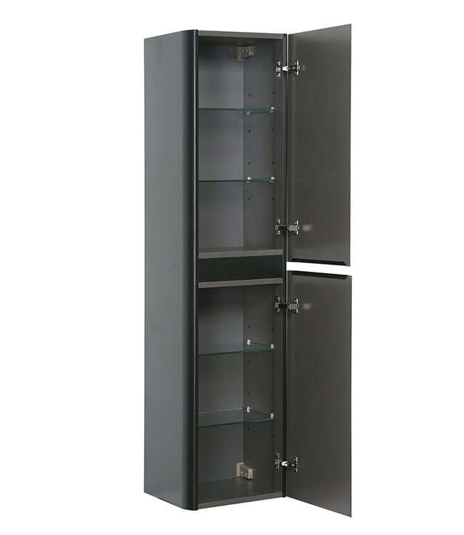 Rene Houtman Badkamerkast Novira | Mat Zwart | 160 x 40 x 35 cm