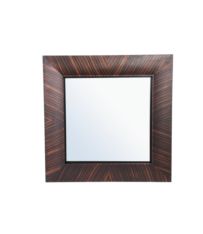 PTMD Gezzy Vierkante Spiegel | Bruin | Hout | H110 x B110 cm
