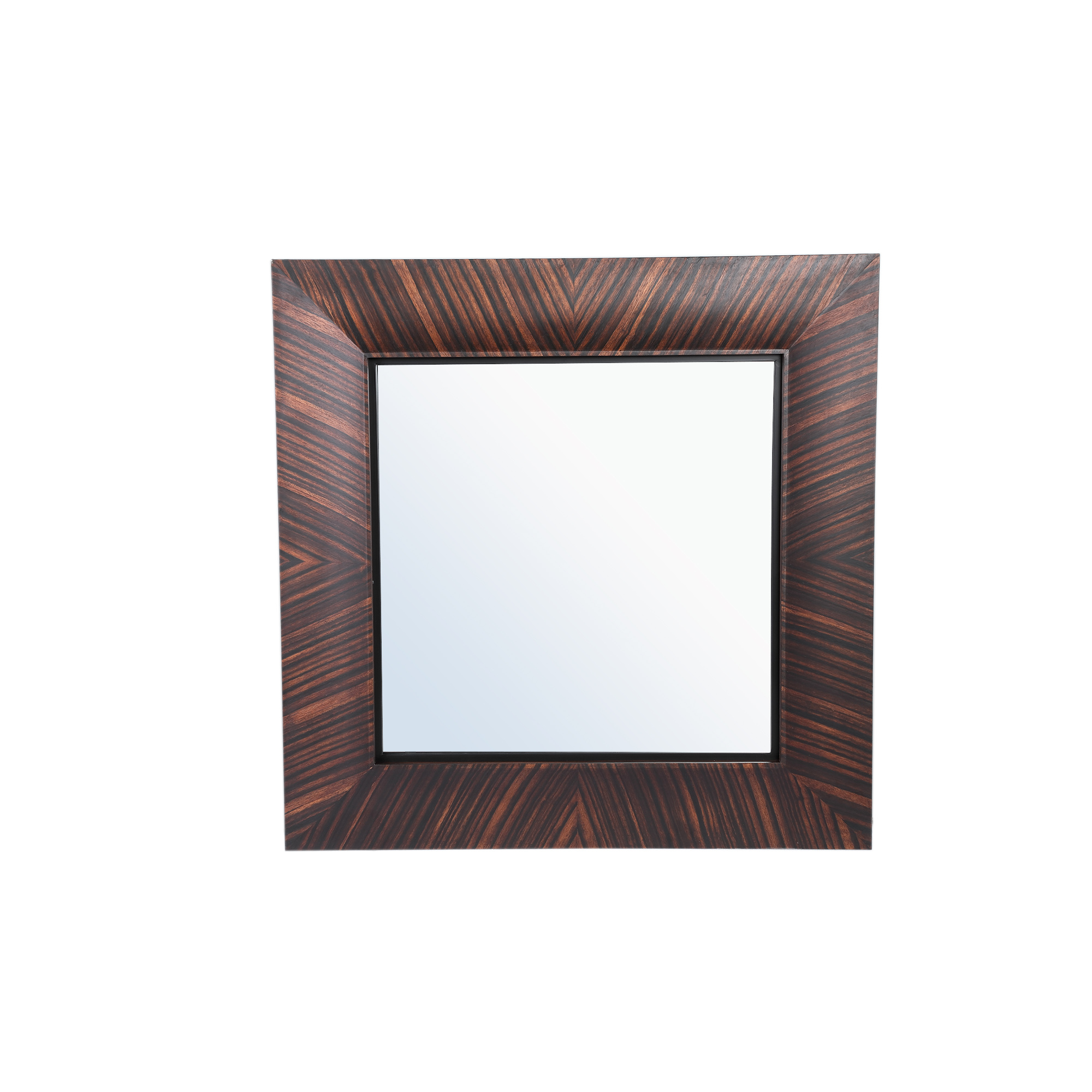 PTMD Gezzy Vierkante Spiegel | Bruin | Hout | H110 x B110 cm