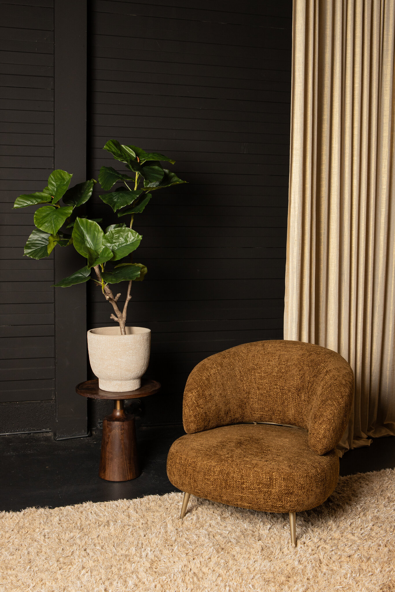 PTMD Boom Groene ficusboom in pot L