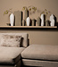 PTMD Cavinn Witte matte keramische flesvaas M