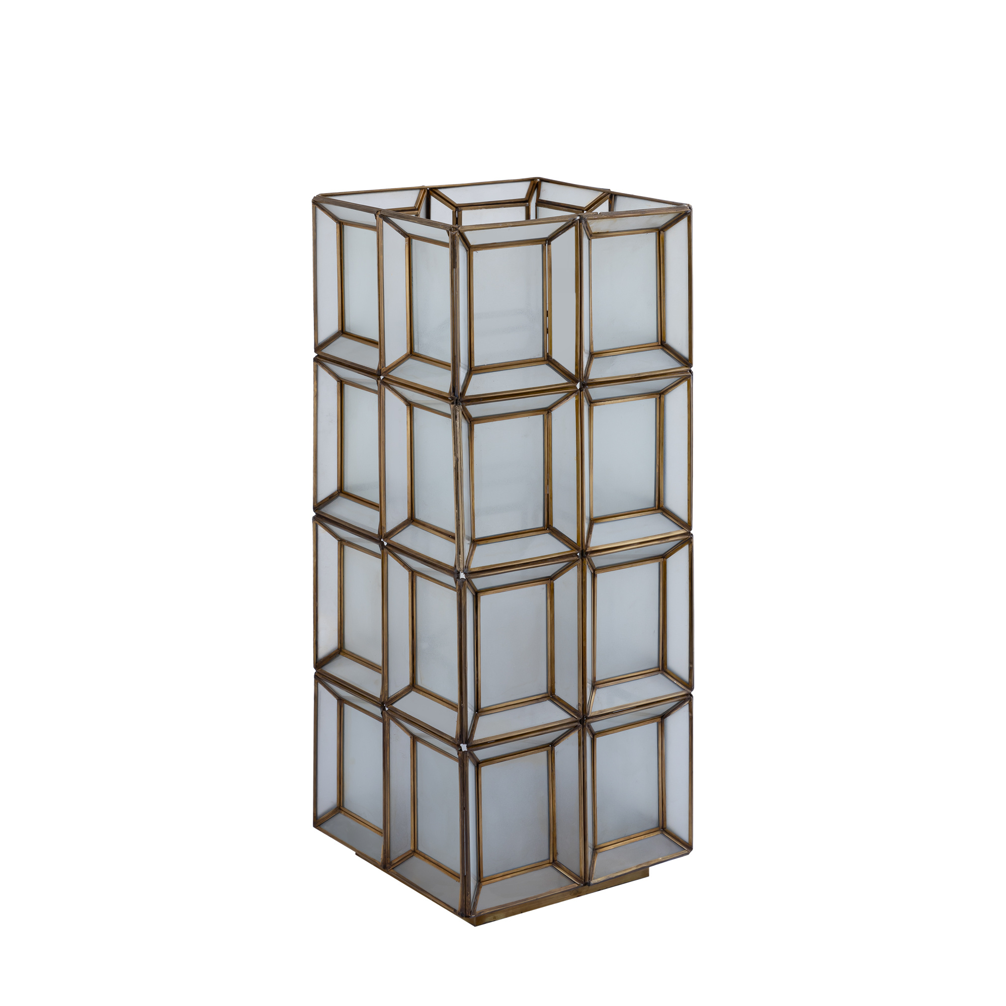 PTMD Layra Wit Melkglas Tafellamp Antiek Hoog